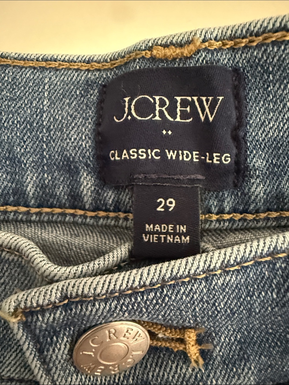 J. Crew Light Blue Classic Wide-Leg Jeans